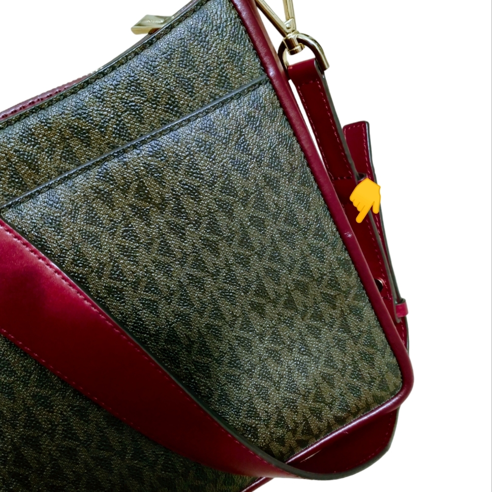 Michael Kors Gloria Signature MK Printed Crossbody Bag - Picture 12 of 16